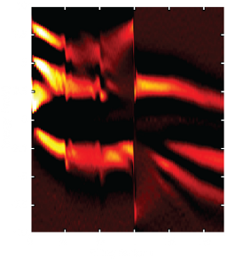 Filtered TDCS spectrum at 13.5 Tesla showing sashes.